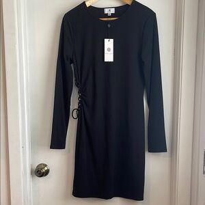 Socialite Black Long Sleeve Dress